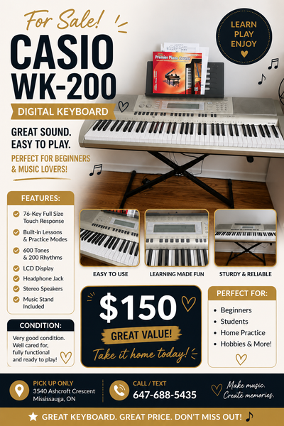 Digital Piano / Keyboard – Excellent Condition – $150 OB, View more