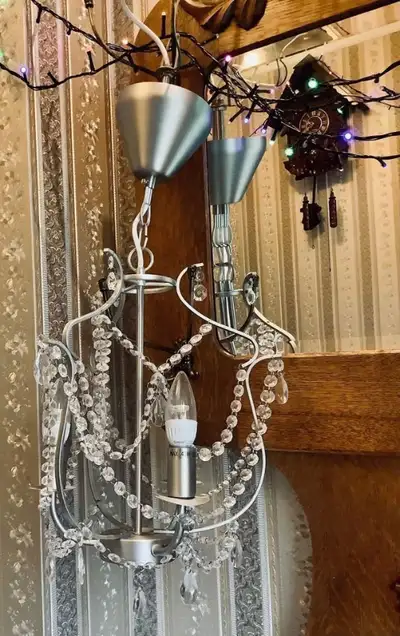 Lustre Central à breloques 3 chandelles Lumières particulières, View more