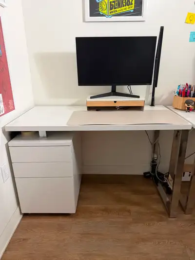 White Office Desk – $100, View more