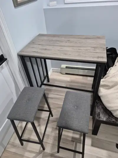 Breakfast table and stools, View more