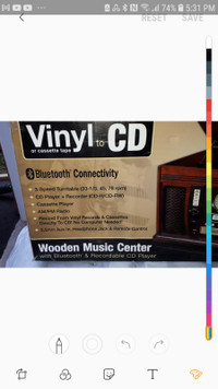 Wooden Music Center vinyl to cd