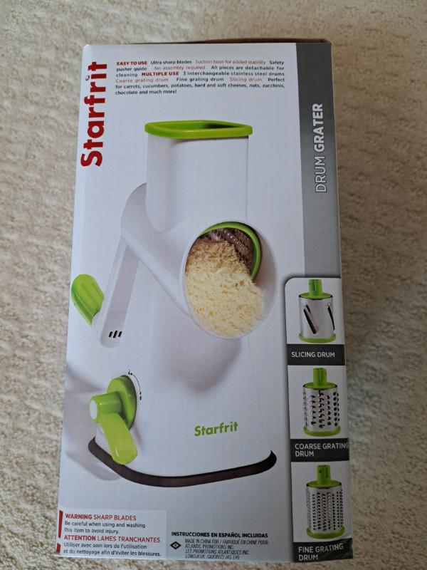 Starfrit Drum Grater - New! in Kitchen & Dining Wares in Burnaby/New Westminster - Image 2