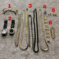 Mens Jewelry Lot - Chains , Watches, Rings and more 