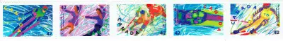 CANADA. STRIP "JEUX OLYMPIQUES ALBERTVILLE, FRANCE, 1992"., View more