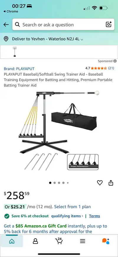 PLAYAPUT Baseball/Softball Swing Trainer – Complete Set, View more