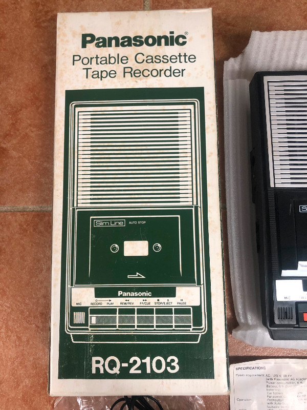 Vintage Panasonic Model RQ-2103 Slim Line Cassette Tape Recorder in General Electronics in Woodstock - Image 2