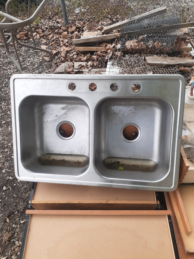 Sink double stainless in Plumbing, Sinks, Toilets & Showers in Chatham-Kent