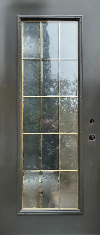 34" Porte d'entrée brune en acier/ Home Entry Braun Door, View more