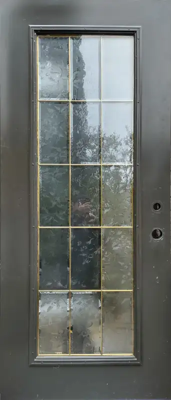 34" Porte d'entrée brune en acier/ Home Entry Braun Door in Windows, Doors & Trim in City of Montréal - Image 2