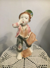Vintage newsboy garcon journaux statue figurine