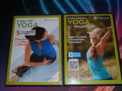 Lot of 2, 5 Day Fit Yoga Colleen Saidman's Yoga for Weight Loss, View more