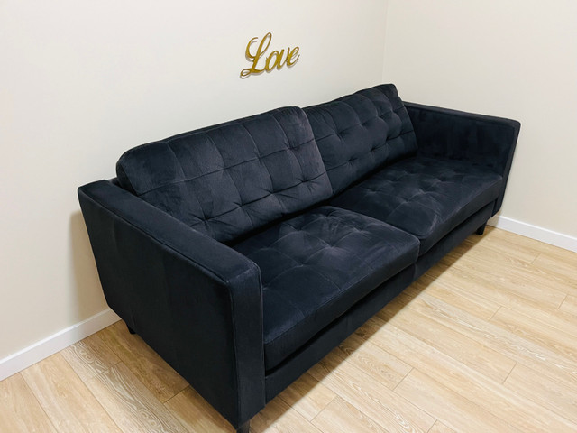 Black Suede Couch - The Brick | Couches & Futons | Edmonton | Kijiji
