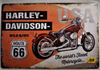 Affiches HARLEY-DAVIDSON en MÉTAL 11 X 8 Neuves Emballées 10$ ch