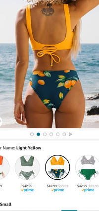 NEW Bikini Yellow Lemon Bathing Suit (SM)