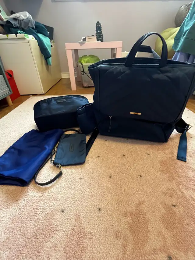 MinkeeBlue Travel backpack with Lunch bag