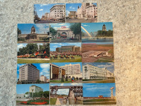 14 Retro Winnipeg Postcards from 1950s and 60s.