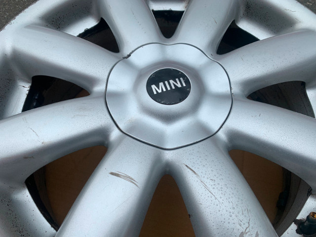 1 x single 17X7 et48 OEM Mini cooper 4X100 rim in good cond in Tires & Rims in Delta/Surrey/Langley - Image 3