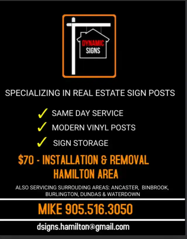 REAL ESTATE SIGNPOST INSTALLATION - $70!
