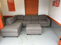 Divan sectionnel gris (livraison incluse)