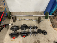 Weights, Bars and bench