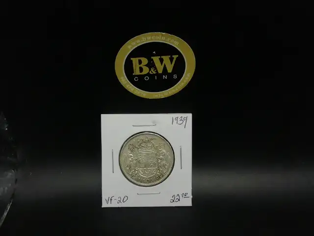 1939 Canada 50 cents VF-20 coin!!!! in Arts & Collectibles in Mississauga / Peel Region - Image 2