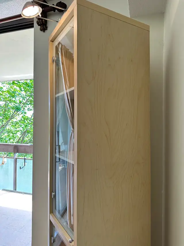 IKEA Display Cabinet with Glass Doors and Light62863268225409121