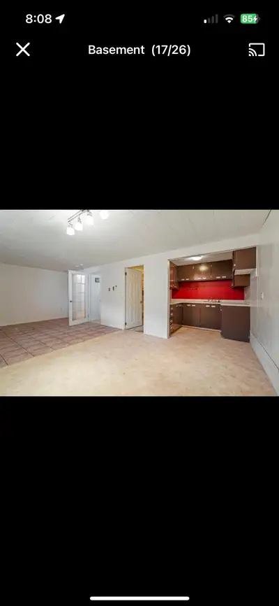 I am offering apartment for rent.2 rooms in a basement with a bathroom and a small kitchen area. The...