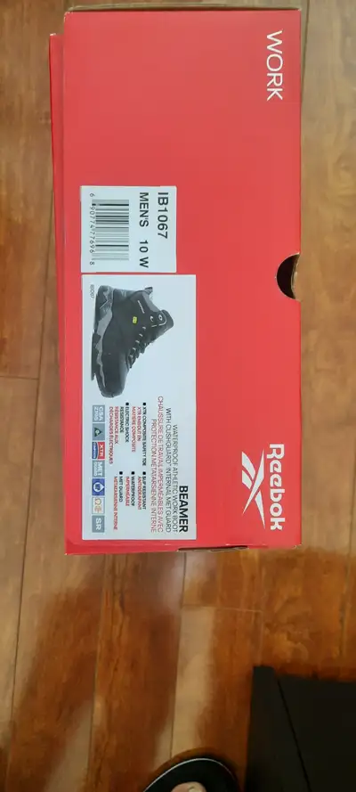 Reebok Men's  size 10 safety shoes 6" height waterproof, CSA app, View more