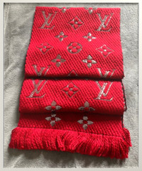 LV Gender Neutral Wool Scarf (12.5 x 37"). Excellent like new.