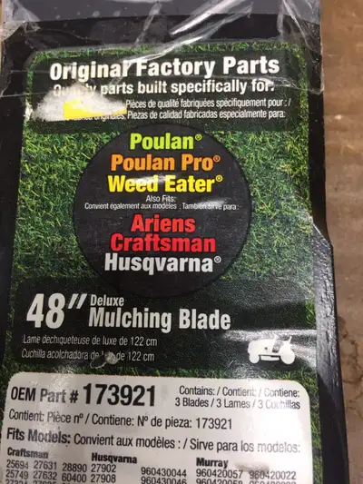 Lawn tractor blades, View more