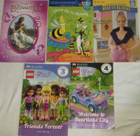 Qty 5 x Misc Reading Books - Lego Friends, Ella, Barbie, Cat Hat