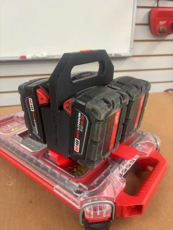 Custom Made Milwaukee M18 Battery Caddy Holder 4 Pack Packout in Power Tools in Markham / York Region - Image 8