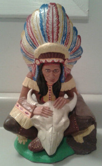 Vintage Native American Indian Chief Statue
