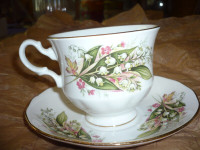 One  VINTAGE ROYAL VALE TEA CUP AND SAUCER