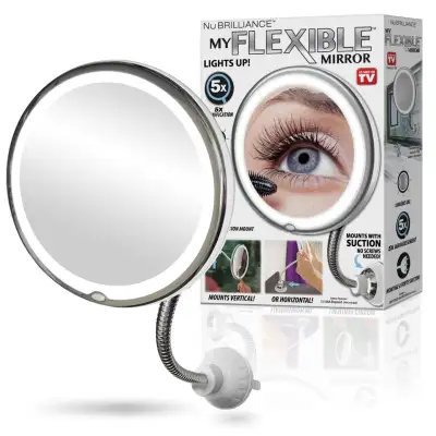 MIRROR- FLEXIBLE MAGNIFYING WITH LIGHT, View more