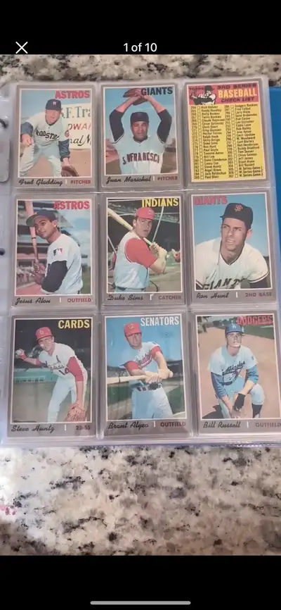  Vintage 1960’s and 70’s Baseball cards with Stars , View more