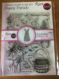 Bunny Parade Spring Stamp and Die Set - NEW