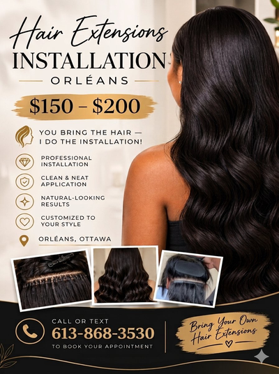 HAIR EXTENSIONS INSTALLATION – ORLÉANS **, View more