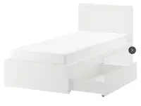 Ikea Malm Twin Bed Frame + Mattress