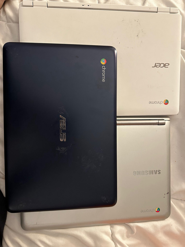 Chromebook Lot Of 3 All Functional As Is Asus, Acer, Samsung in Laptops in Oakville / Halton Region