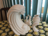 RARE ** CERAMIC BISQUE Ready to Paint - (4) Pieces ** NEW