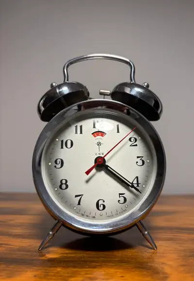  Vtg Polaris Wind Up Metal Alarm Clock , View more