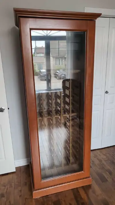 Cellier 60 bouteilles en bois massif, View more