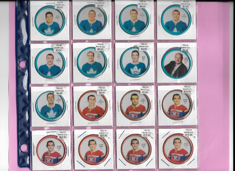 196263 Metal Shirriff Hockey Coins (Vintage Hockey Memorabilia) Arts