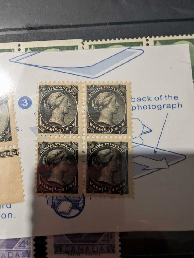 1868 large gueen mint 4 block or pair in Arts & Collectibles in Barrie - Image 3