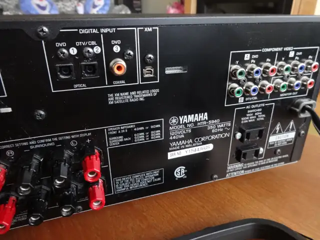 Yamaha HTR 5940/6.1 Channel/630Watt/Home Theater Receiver in Stereo Systems & Home Theatre in Markham / York Region - Image 10