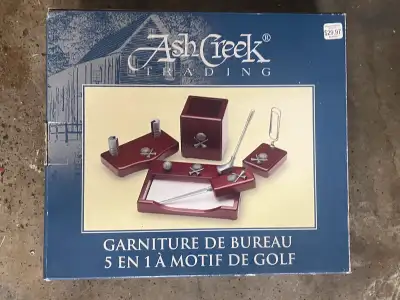 Ash Creek Golf Desk Set - NEW, View more