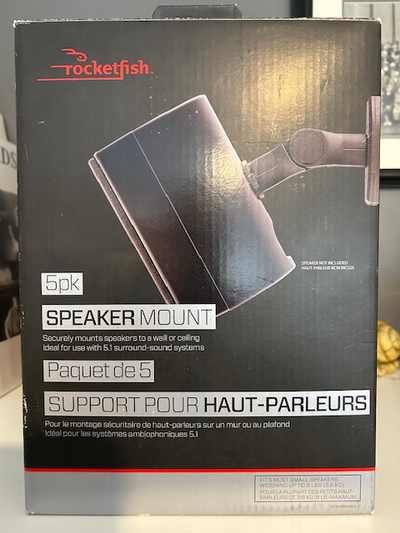 Rocketfish 5 Speaker Mount System Used but in excellent condition. I no longer have surround sound h...