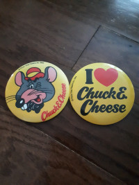 Vintage  Lot Of 1984 I Heart Love Chuck E Cheese Pinback Button