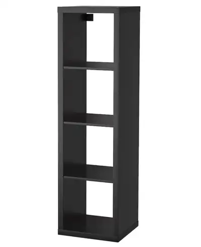 IKEA Kallax 4-Box Shelf Unit (Black-Brown) - Like New